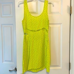 BCBGeneration neon mini dress with cut-out detail size M